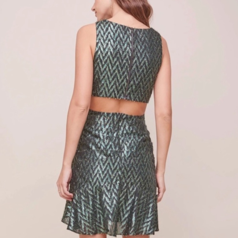 ASTR The Label EMERALD CITY CUTOUT MINI DRESS Size S - Picture 3 of 4